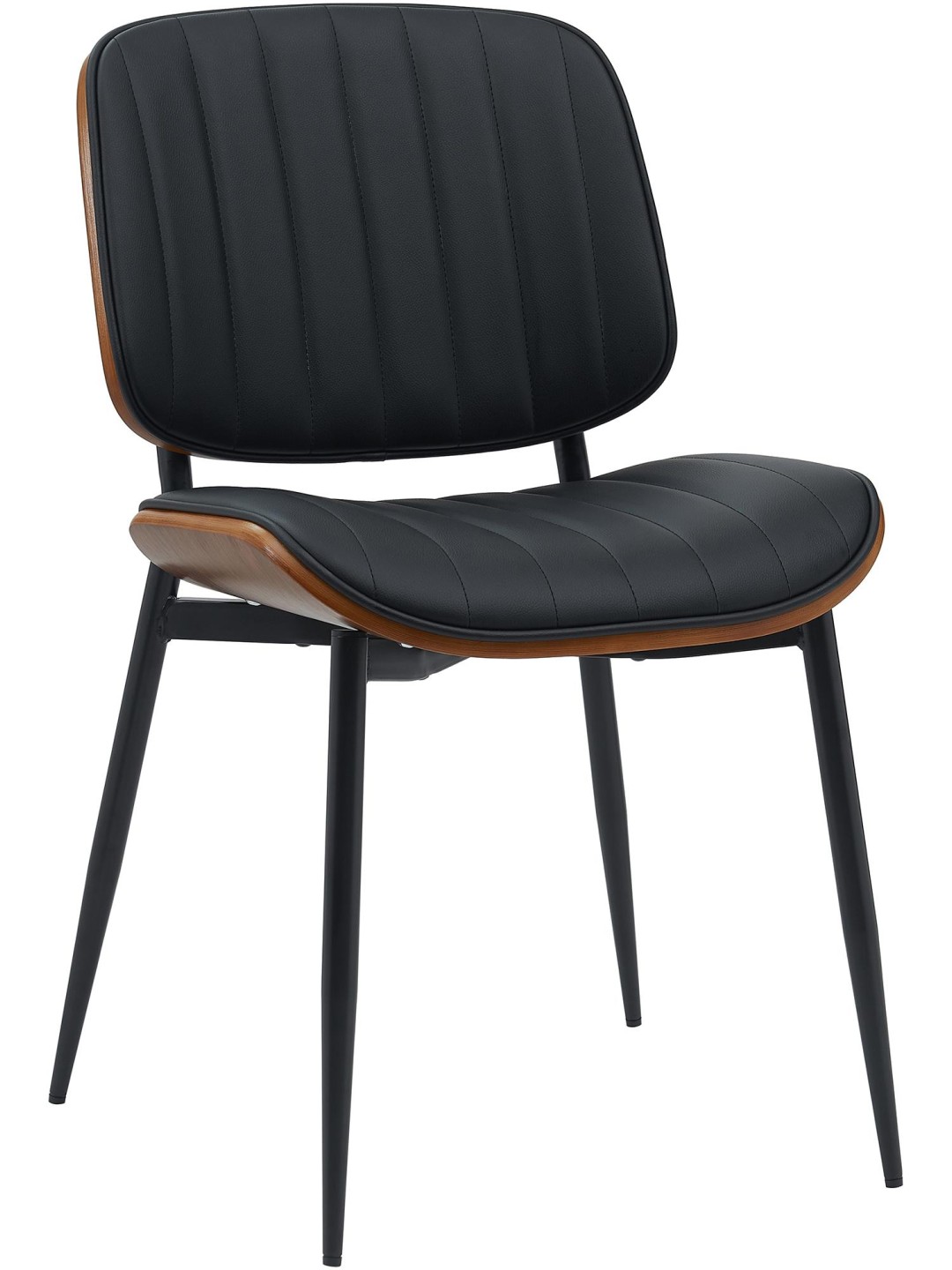 Vierailutuoli Tiffin keinonahkaa, pähkinä/musta