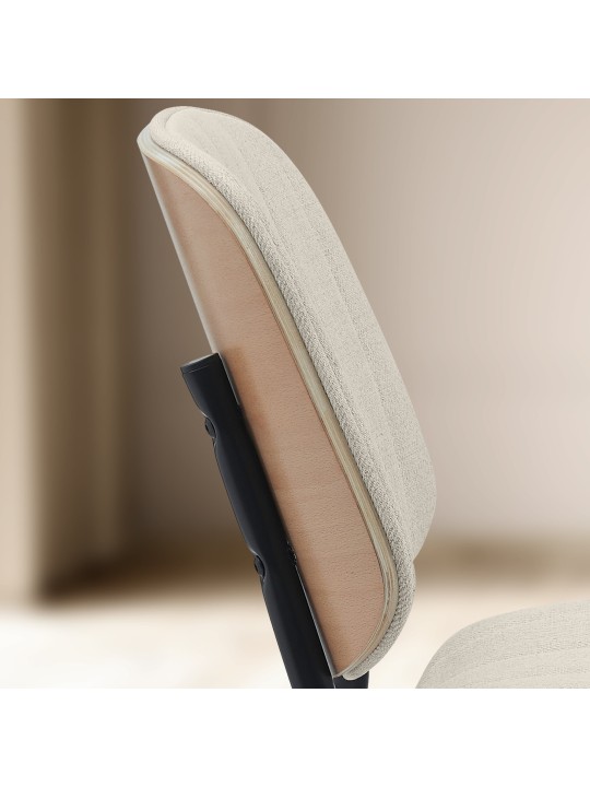 Vierailijatuoli Tiffin kangasta, luonnonvärinen/kermanvärinen