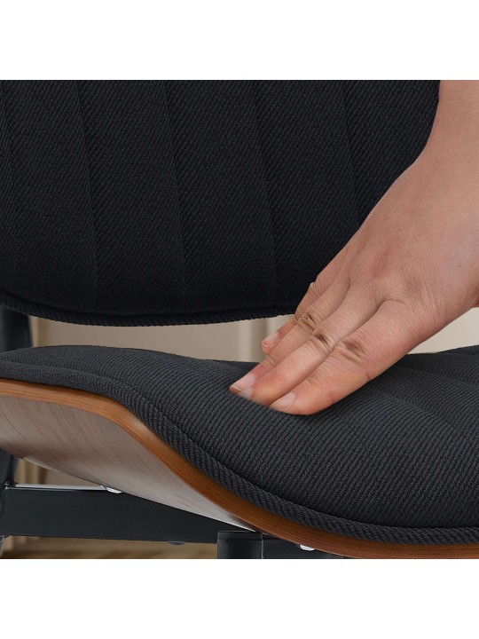 Vierailijatuoli Tiffin kangasta, pähkinä/musta