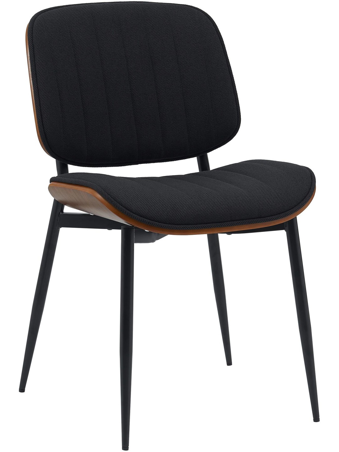 Vierailijatuoli Tiffin kangasta, pähkinä/musta