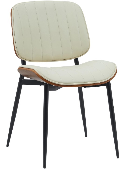 Vierailutuoli Tiffin keinonahkaa, pähkinä/kermanvärinen