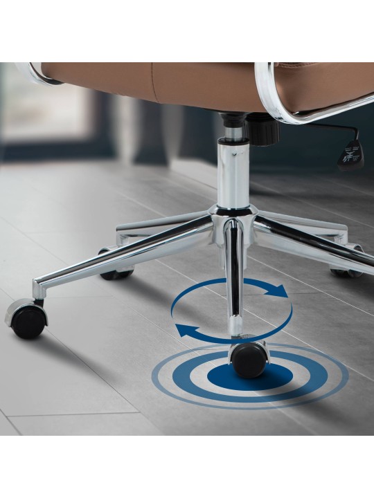 Oakland aitoa nahkaa työtuoli, vaaleanruskea