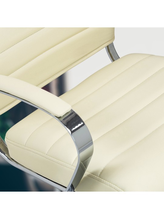 Oakland keinonahkainen työtuoli, kermanvärinen