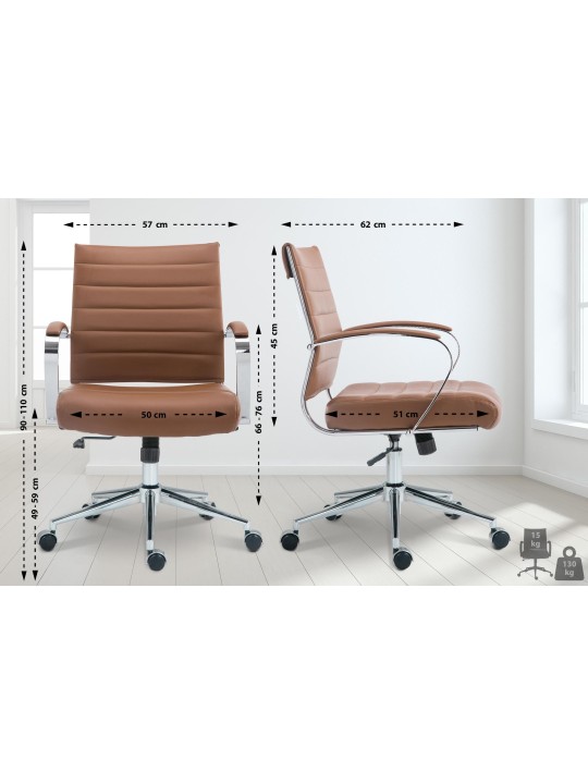 Oakland keinonahkainen työtuoli, vaaleanruskea Oakland keinonahkainen työtuoli, vaaleanruskea