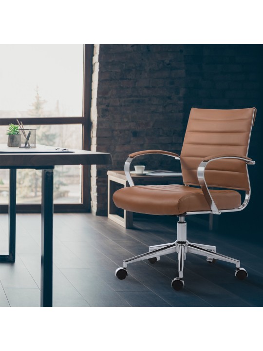 Oakland keinonahkainen työtuoli, vaaleanruskea Oakland keinonahkainen työtuoli, vaaleanruskea