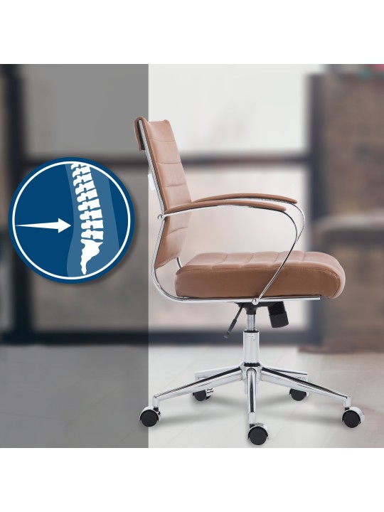 Oakland keinonahkainen työtuoli, vaaleanruskea Oakland keinonahkainen työtuoli, vaaleanruskea