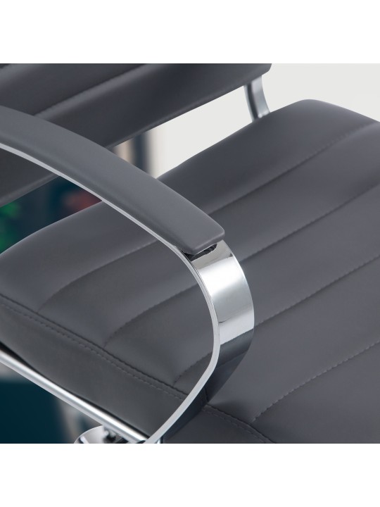 Oakland keinonahkainen työtuoli, harmaa