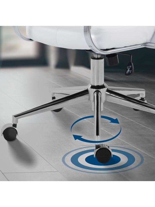 Oakland keinonahkainen työtuoli, valkoinen Oakland keinonahkainen työtuoli, valkoinen