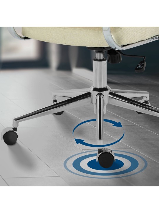 Toimistotuoli Oakland kangasta, kermanvärinen