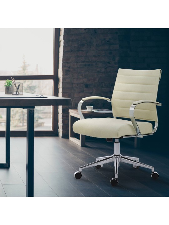 Toimistotuoli Oakland kangasta, kermanvärinen