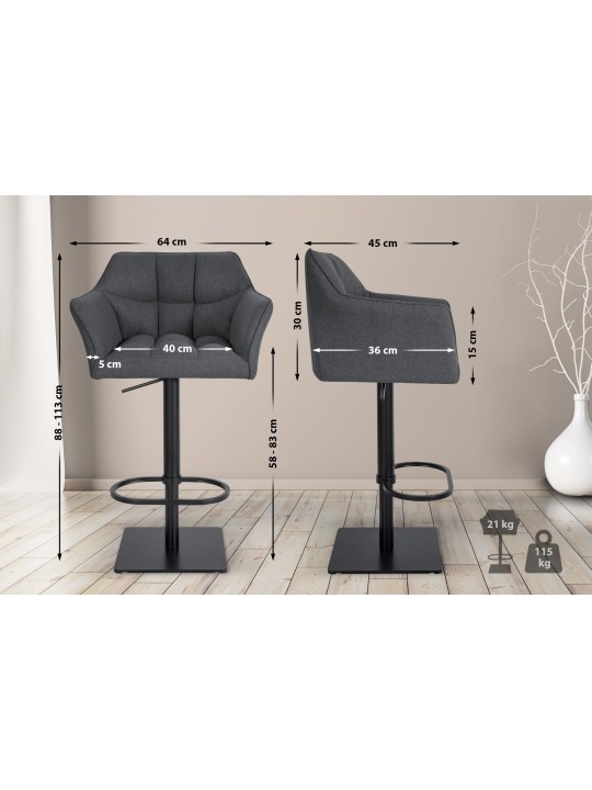 Baarijakkara Damaso B huopa, harmaa