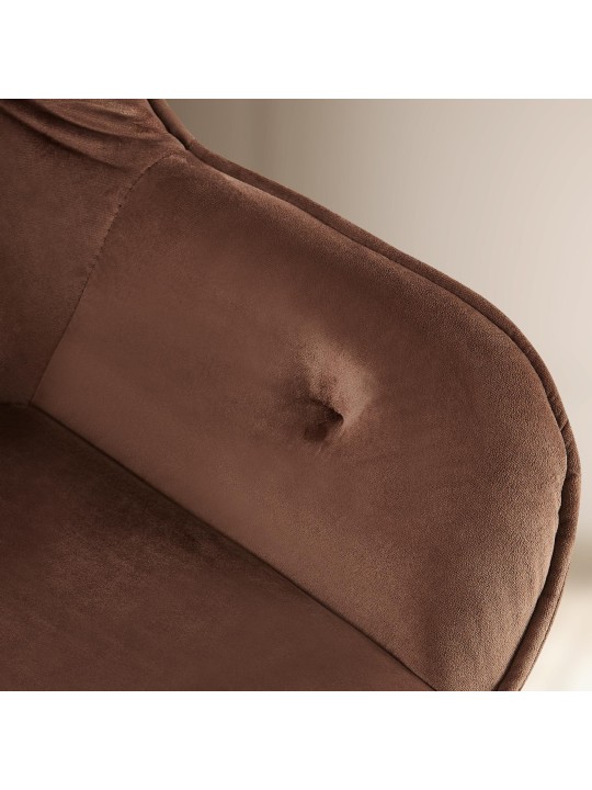 Cassis samettivierastuoli, ruskea