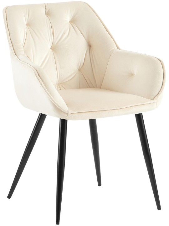 Cassis samettivierastuoli, kermanvärinen