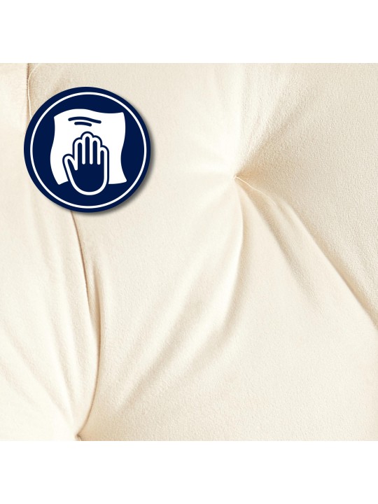 Cassis samettivierastuoli, kermanvärinen