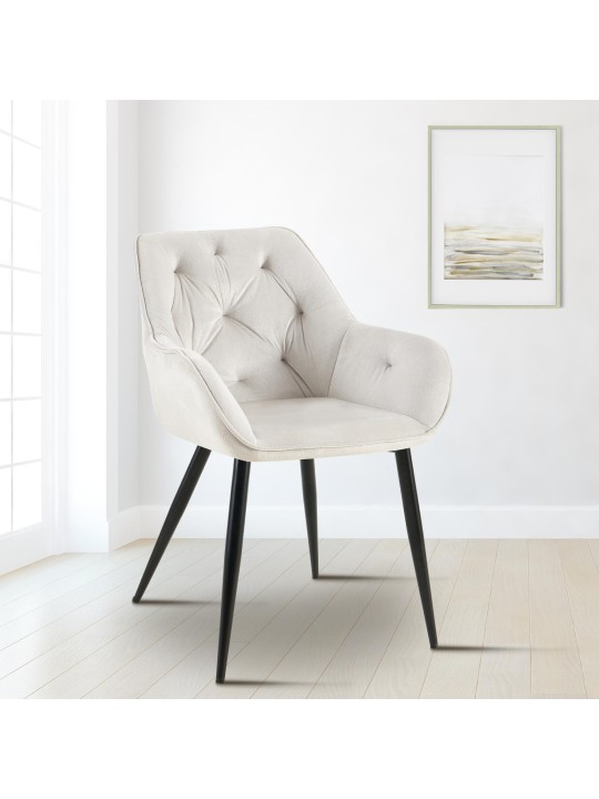 Cassis samettivierastuoli, vaaleanharmaa