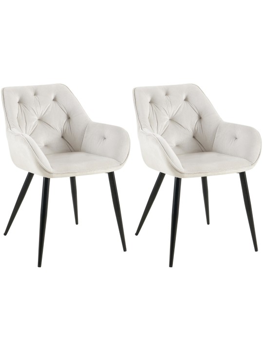 2 ruokapöydän tuolin setti Cassis, vaaleanharmaa