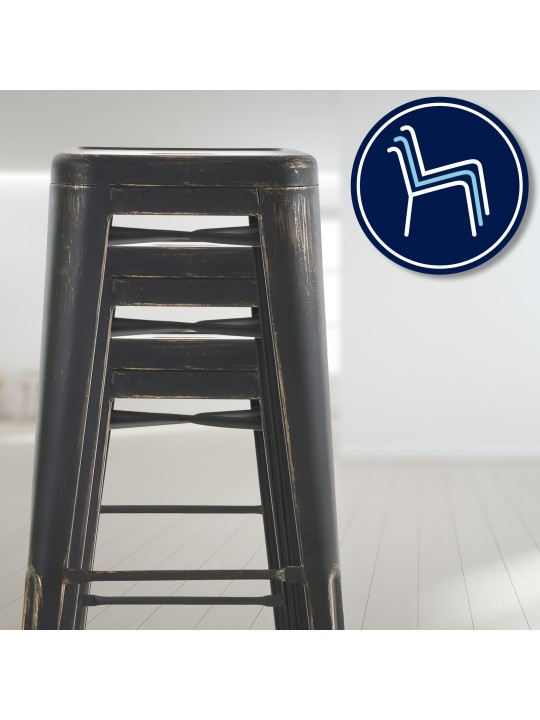 2 baarijakkaran setti Joshua, musta-kulta