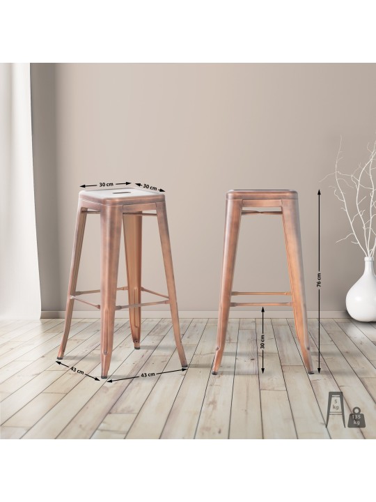 4 baarijakkaran setti Joshua, kupari 4 baarijakkaran setti Joshua, kupari