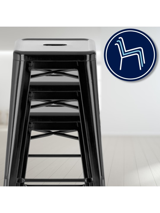 4 baarijakkaran setti Joshua, musta