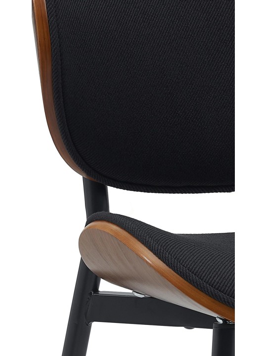 Vierailutuoli Enid kangasta, pähkinä/musta