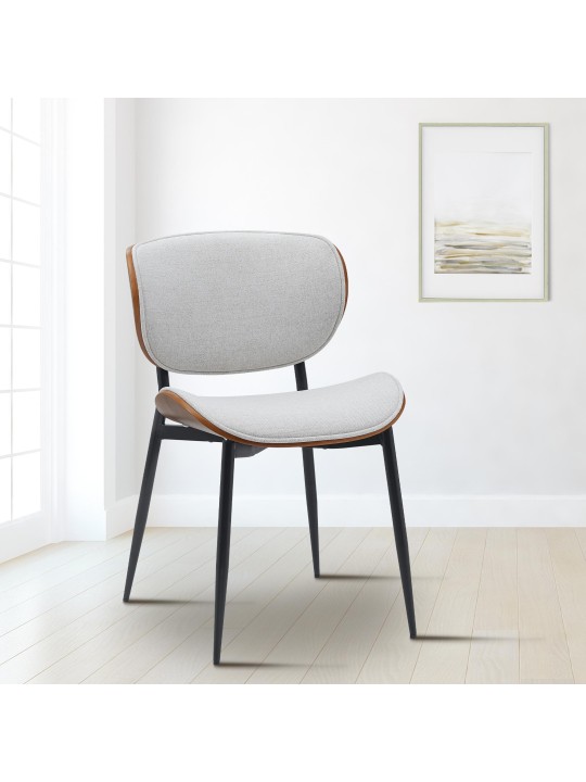 Vierailutuoli Enid kangasta, pähkinä/kermanvärinen