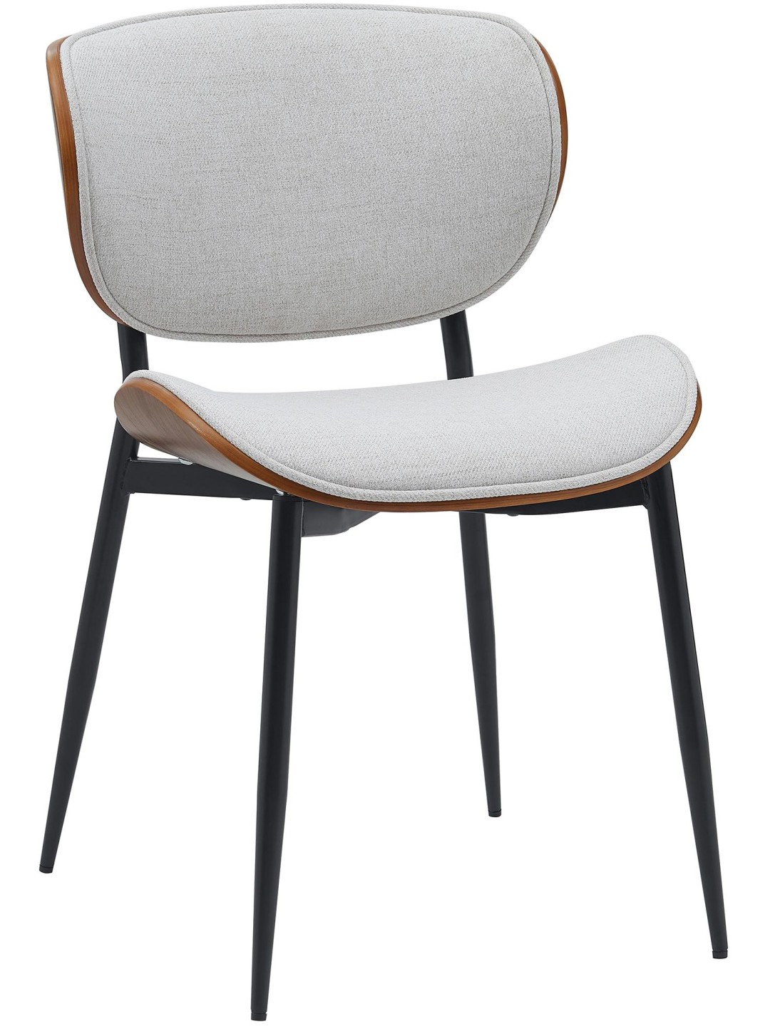 Vierailutuoli Enid kangasta, pähkinä/kermanvärinen