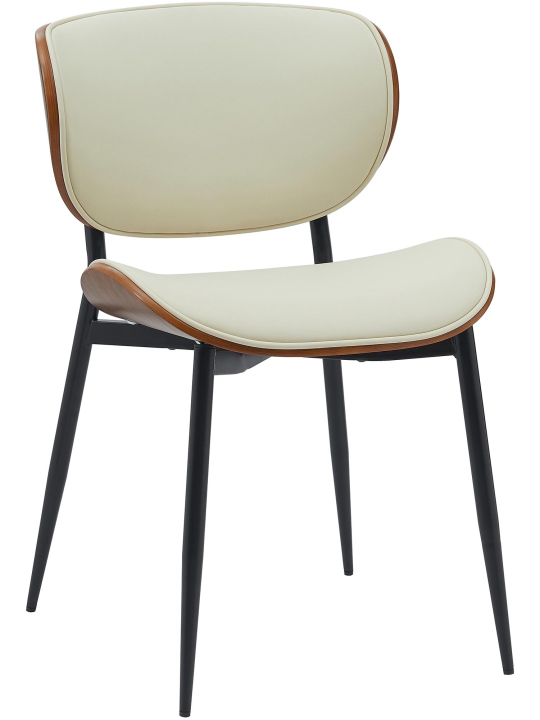 Vierailutuoli Enid keinonahkaa, pähkinä/kermanvärinen