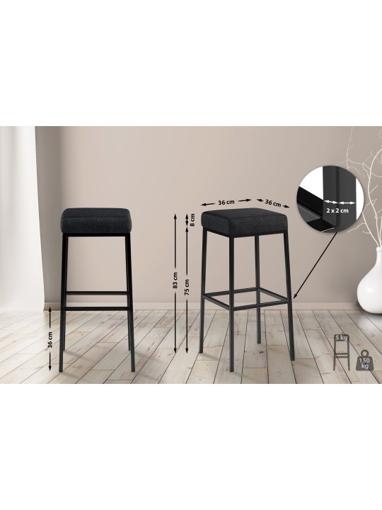 Baarijakkara Montreal B85 kangas, tummanharmaa