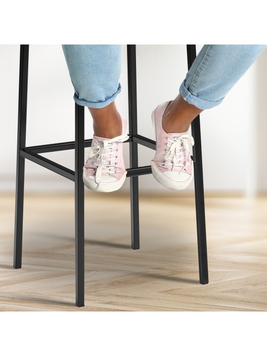 2 baarituolia Montreal 85 keinonahkaa, harmaa