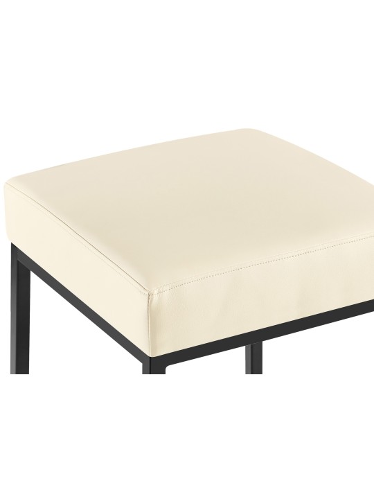 2 baarituolia Montreal 85 keinonahkaa, kermanvärinen