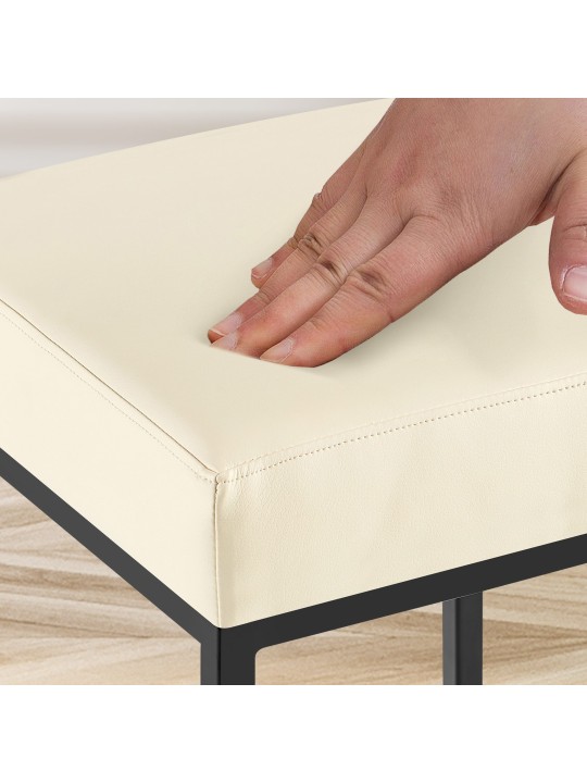 2 baarituolia Montreal 85 keinonahkaa, kermanvärinen