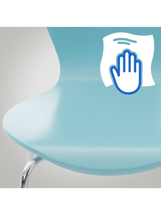 2 kpl Calisto vierailijatuolien setti, vaaleansininen