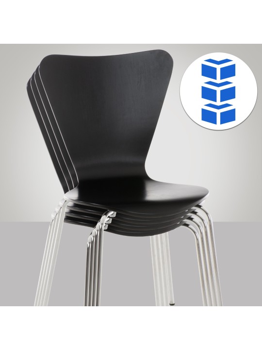 2 kpl Calisto vierailijatuolien setti, musta