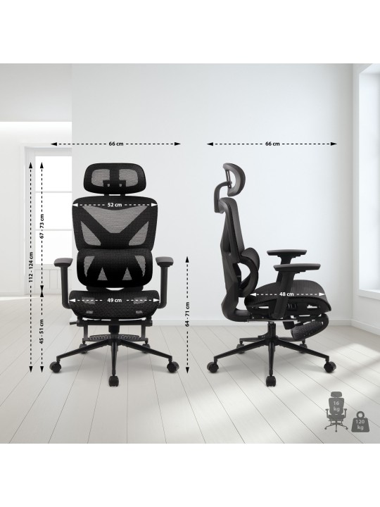 Reston työtuoli, musta/musta