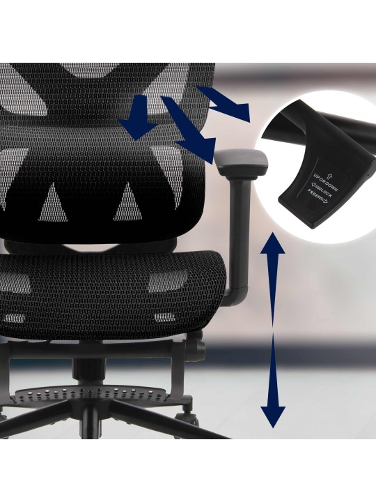 Reston työtuoli, musta/musta