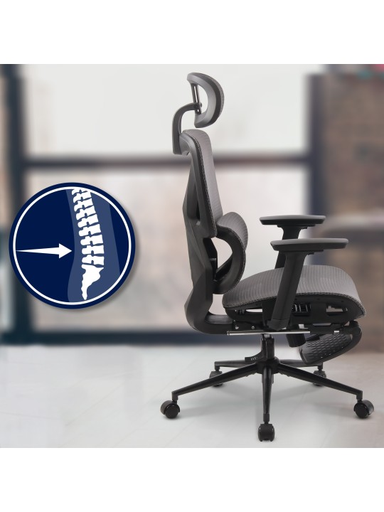 Reston työtuoli, musta/harmaa