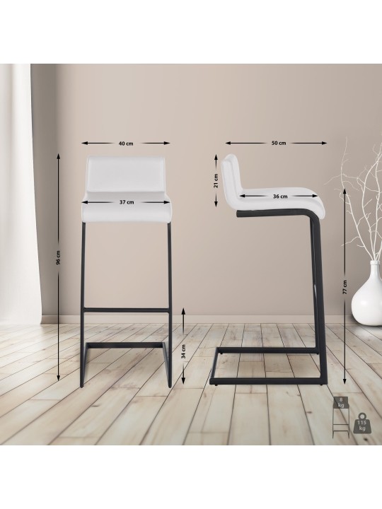 Baarijakkara Newport keinonahka B, valkoinen