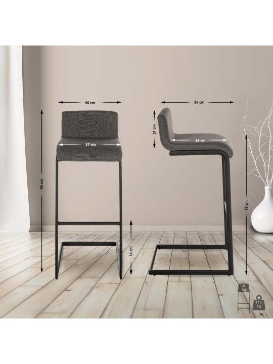 Baarijakkara Newport-kangas B, tummanharmaa