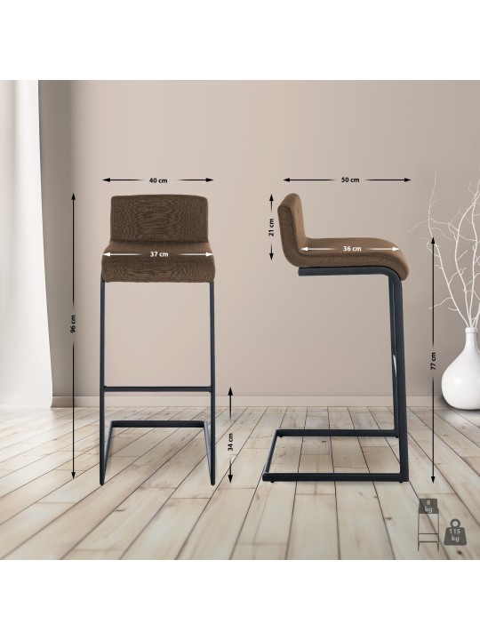 Baarijakkara Newport-kangas B, ruskea