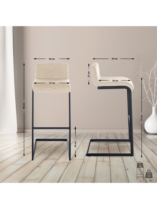 Baarijakkara Newport-kangas B, kermanvärinen