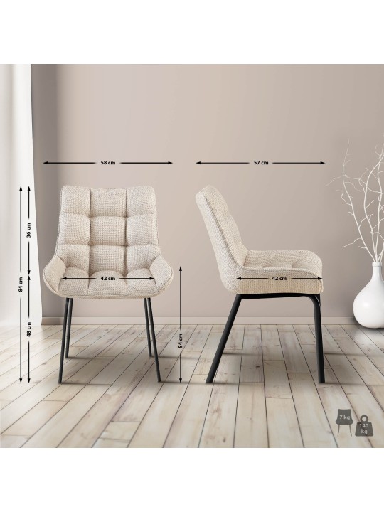 Tuoli Saranda kangasta, norsunluu