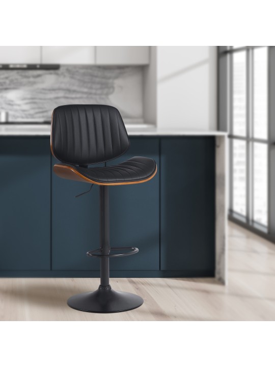 Baarijakkara Clawson keinonahka, pähkinä/musta