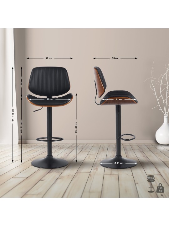 Baarijakkara Clawson keinonahka, pähkinä/musta