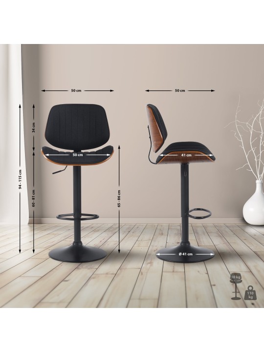 Baarijakkara Clawson kangas, pähkinä/musta