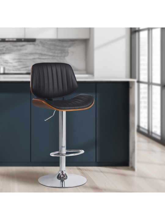 Baarijakkara Clawson keinonahka kromi, pähkinä/musta