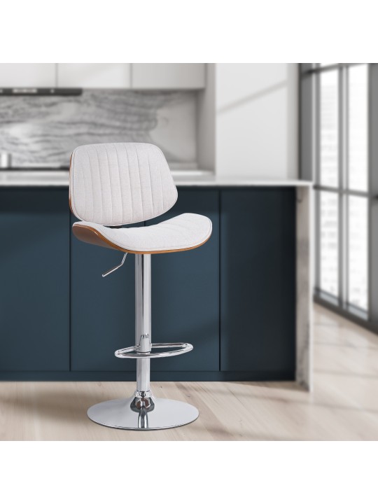 Baarijakkara Clawson kangas kromi, pähkinä/kermanvärinen