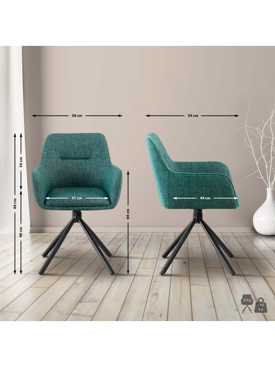 Tuoli Tipton kangasta, tummanvihreä Tuoli Tipton kangasta, tummanvihreä