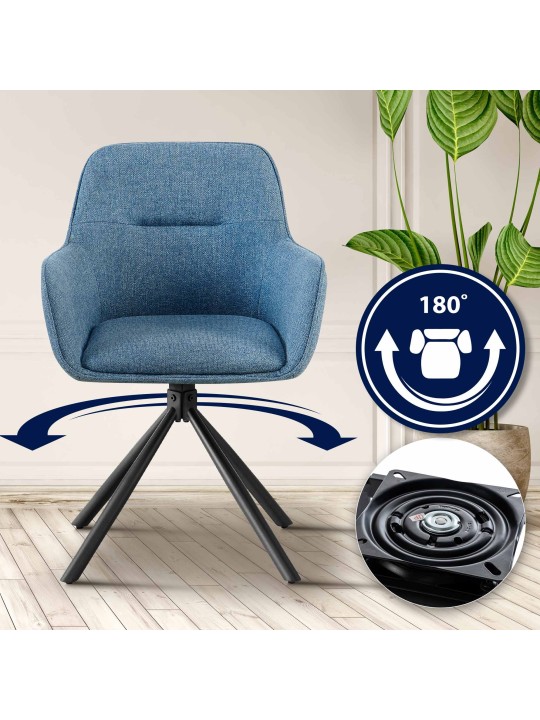 Tuoli Tipton kangasta, sininen Tuoli Tipton kangasta, sininen