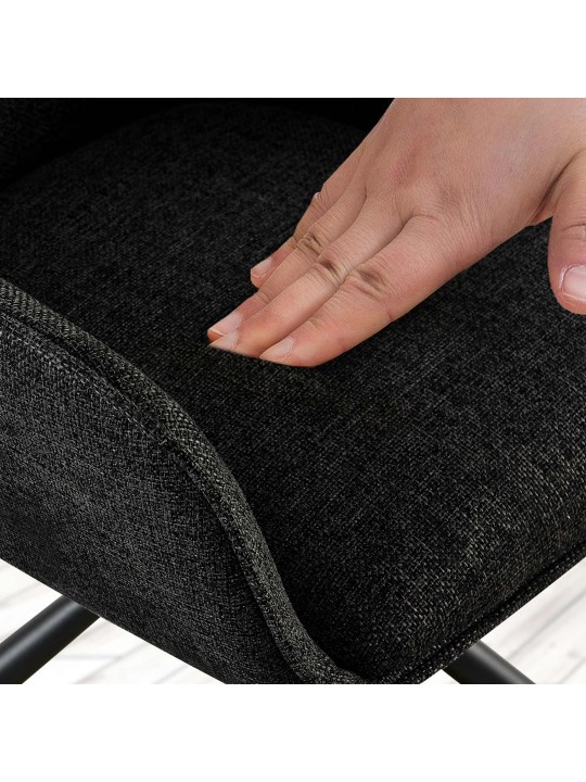 Tuoli Tipton kangasta, musta