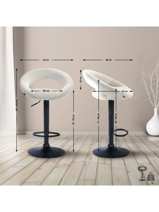 Baarijakkara Olinda velvet, kermanvärinen